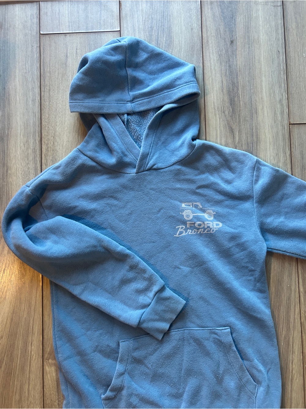 Kids Ford Bronco Light Blue Pullover Hoodie - Picture 2 of 5